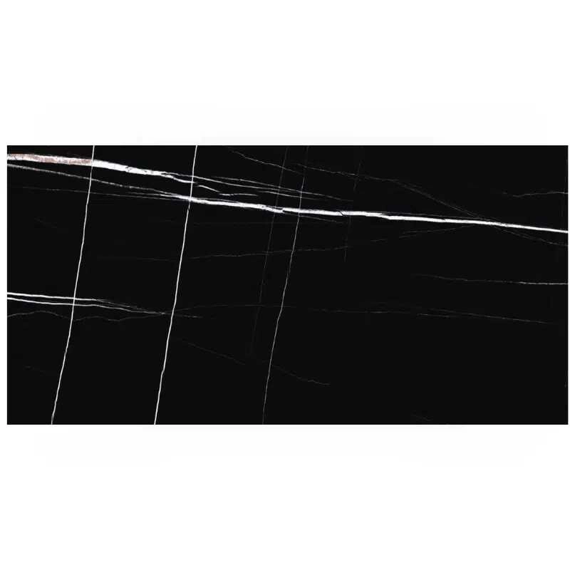 Plăci de porțelan "Agatha" negru lustruit 60x120cm